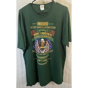 Vietnam Veteran I‎ Say T Shirt XL Green